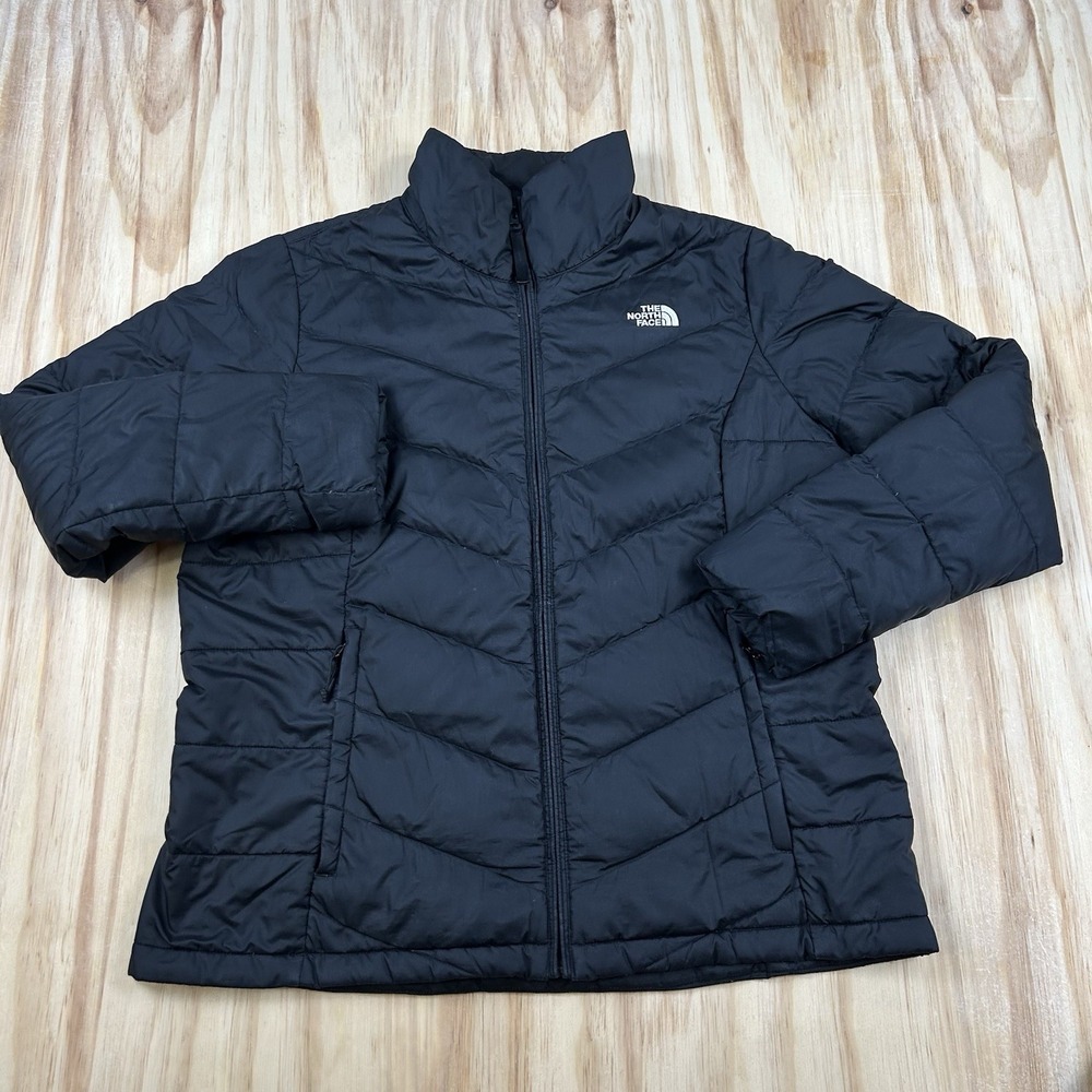 The North Face Women's XL Black 550 Fill Quilted Puffer Coat Winter Outdoor Flaw